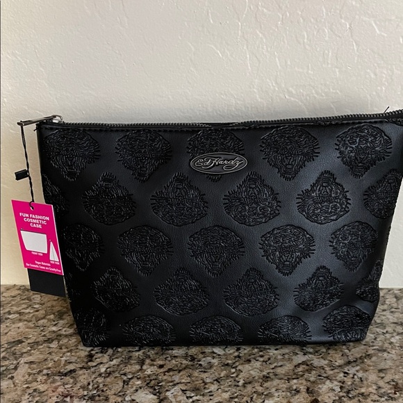 Ed Hardy Handbags - Ed Hardy Large Black Cosmetics Bag
